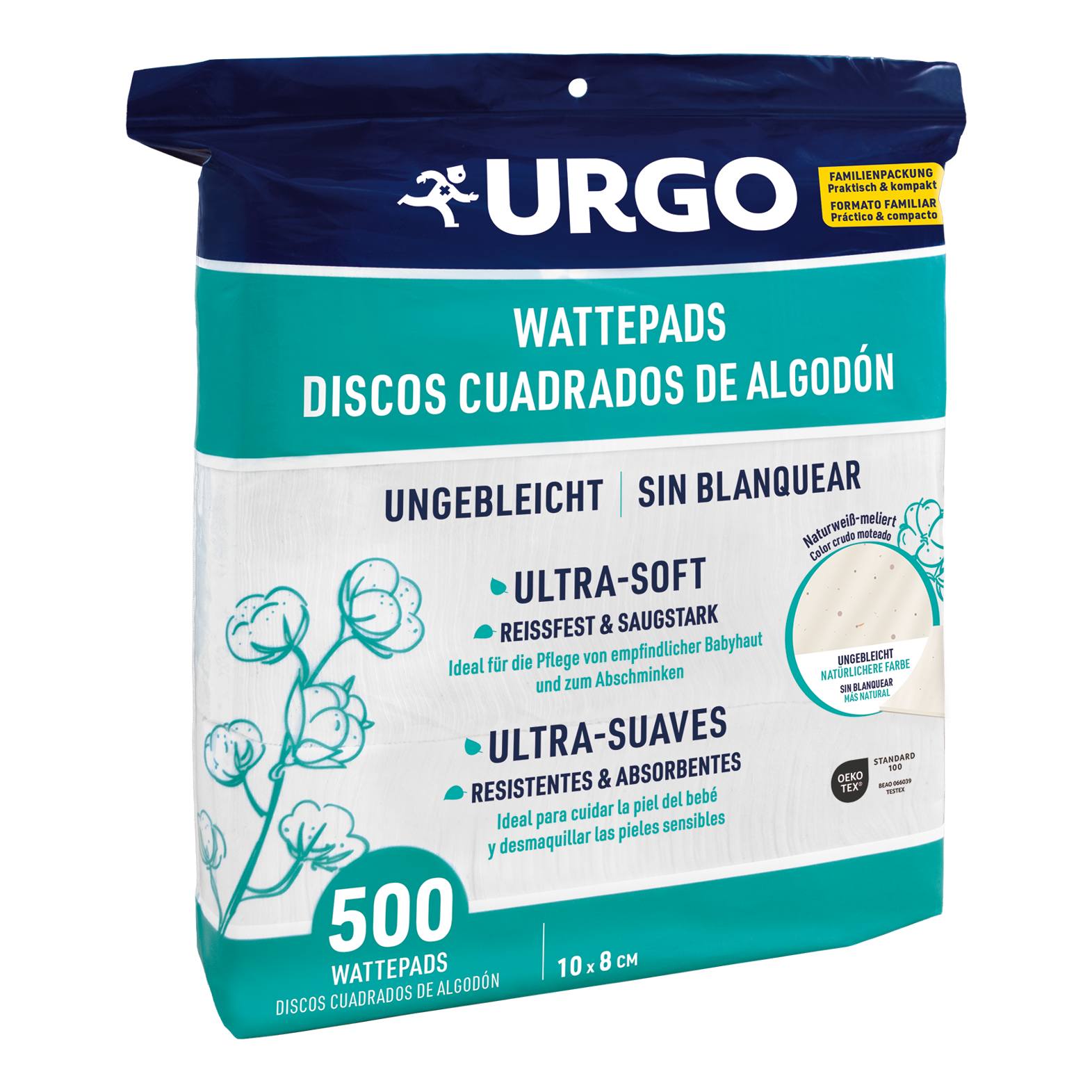 Urgo Discos Cuadrados de algodón Pack